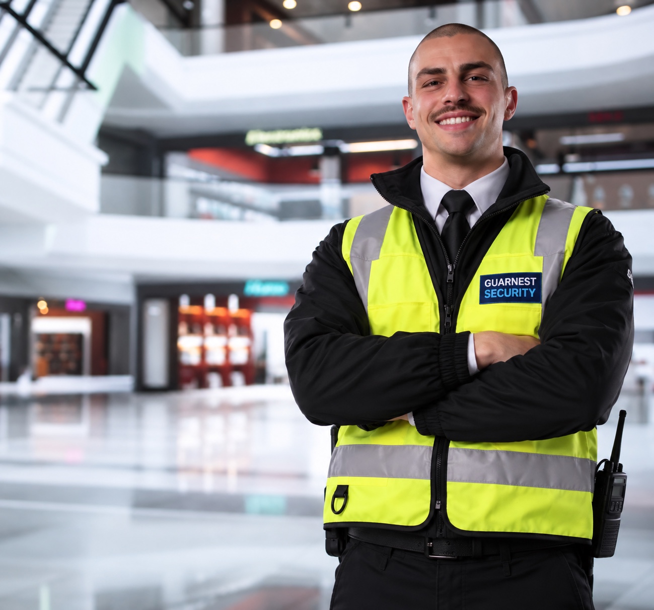 Guarnest security officer in a commercial environment
